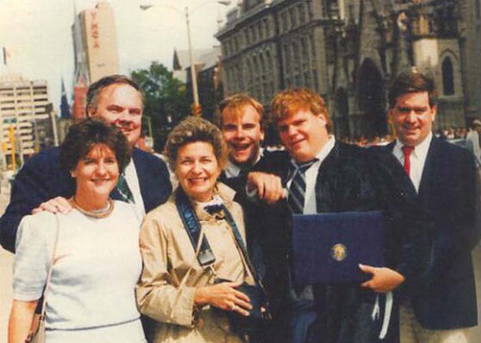 Chris Farley és a család